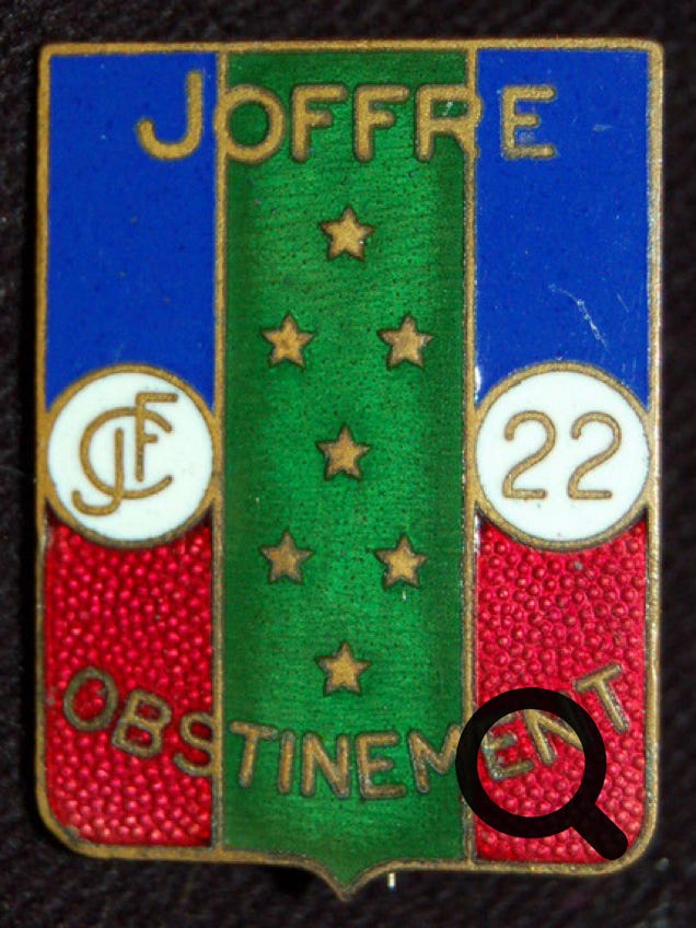 insigne CJF 22 Messeix joffre