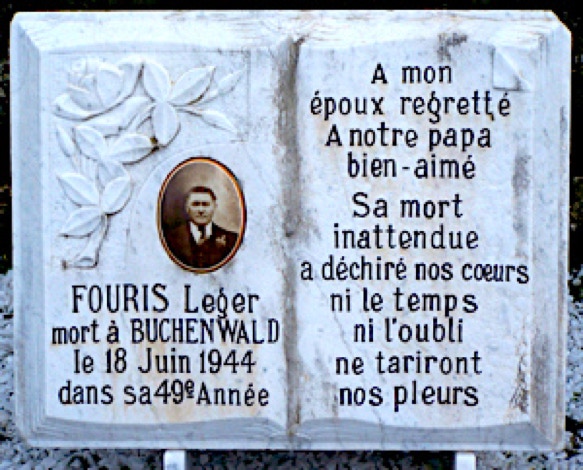 plaque cimetière léger fouris